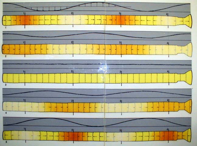 movie of air motion in the fourth harmonic of a resonant tube