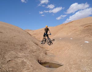 Paul Doherty rides the slickrock trail