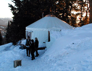 Baldy Knob Yurt at sunset