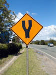 Australian sign, caution tuning fork