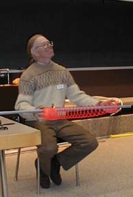 Paul makes the second harmonic on the slinky