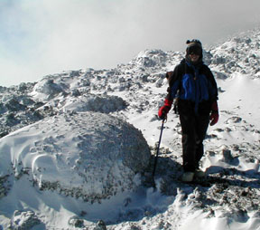 Jessie Crain and volcanic bomb