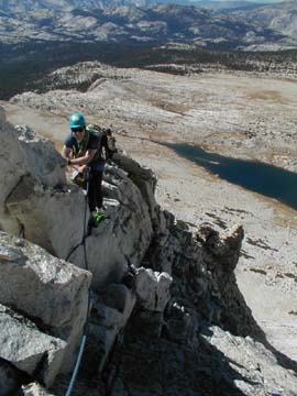 Bob Ayers on Conness West Ridge