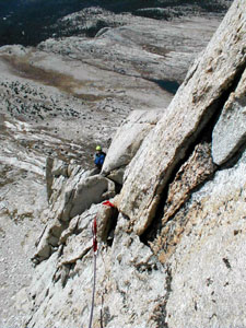 The airy traverse hhigh on Conness W ridge