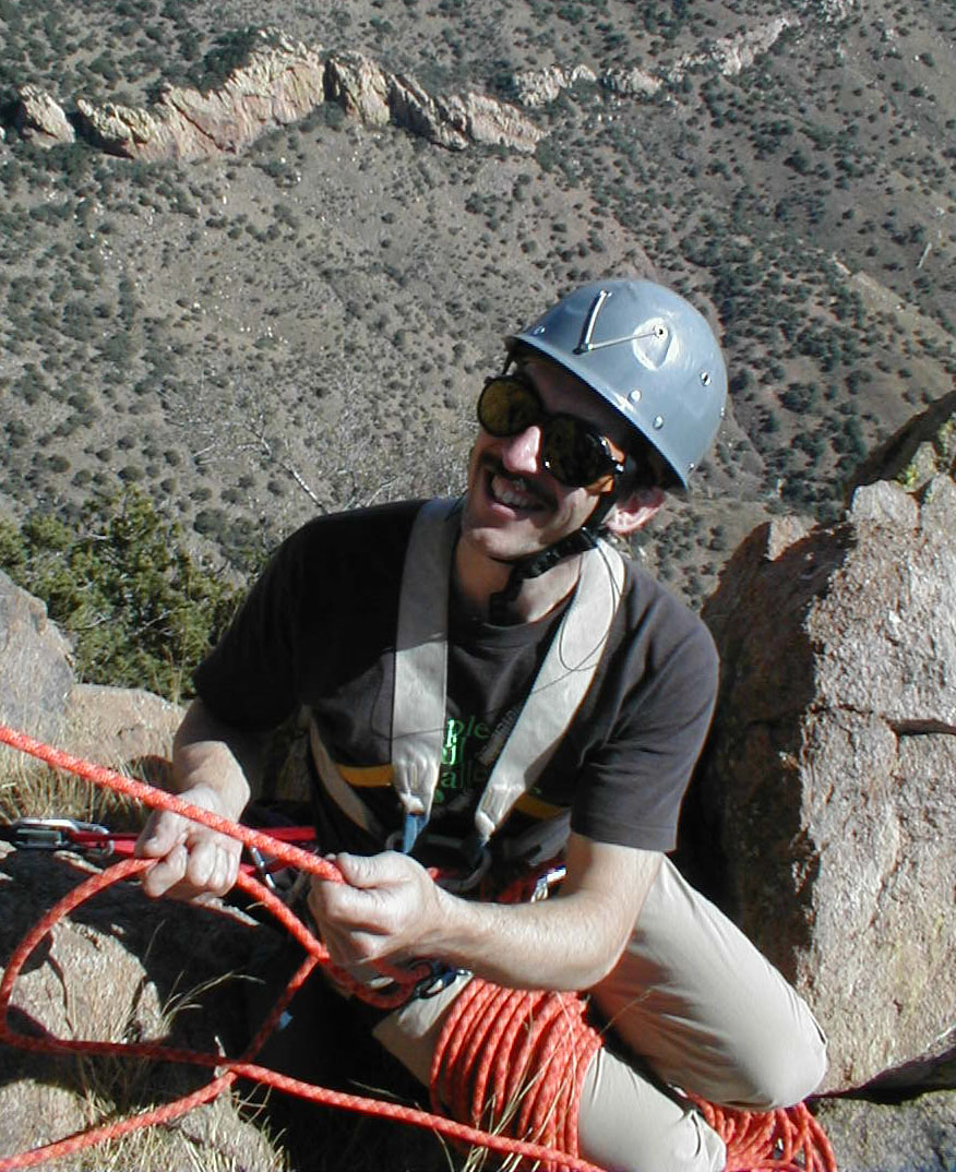 Martin Belays high on baboquivari.