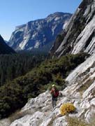 Joe Hasstings on the easy part of the Approach Ledge.