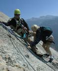 a belay high on the route