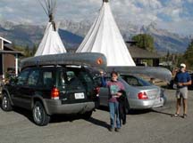 renting canoes in Moose Wyoming