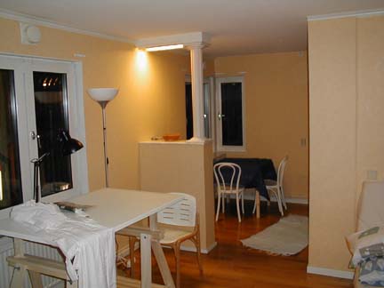 The dining area