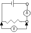 battery and bulb with meters