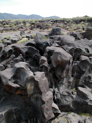 Fossil Falls CA carved wall