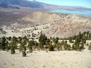 The route down Crater Peak