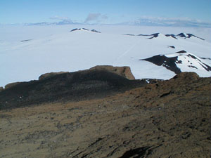 The summit of Rastle Rock, dark patch is rock.