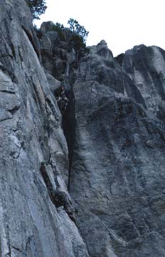 Paul atop the final chimney