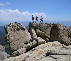 bouldering on the descent Golden Toad