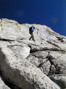 the second rappel of Matthes Crest
