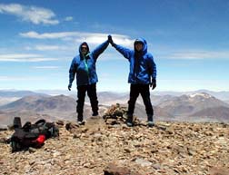 Bob Ayers and paul Morgan on the summit.
