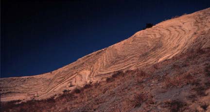 swirls of sedimentary rock in Palmdale