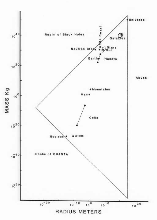 Mass Radius diagram for the universe