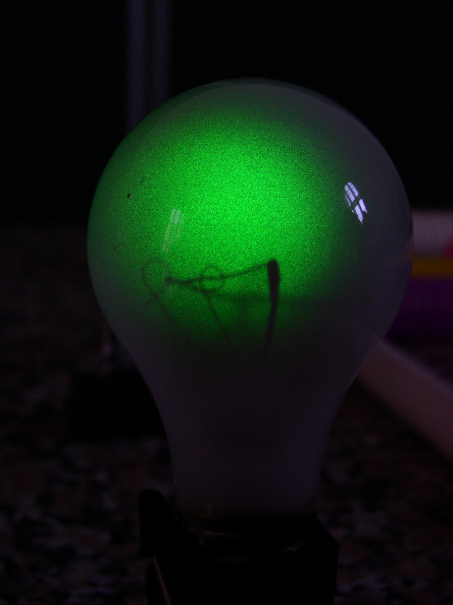 laser speckle in a frosted lightbulb